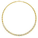 Sparkles Oval Shape Diamond Necklace