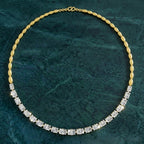 Sparkles Oval Shape Diamond Necklace