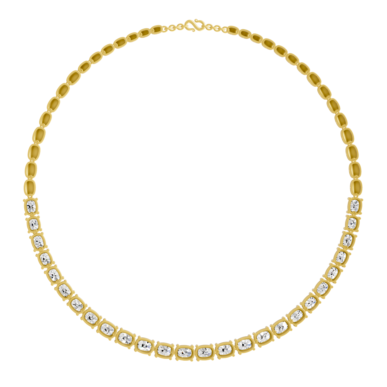28.83 Carat Solitaire Lab Grown Diamond Necklace In 14K Gold