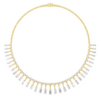 Sparkles Aira Emerald Cascade Diamond Necklace