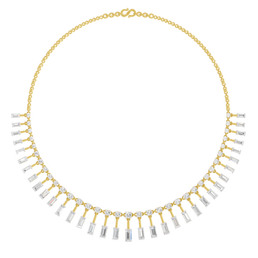 Sparkles Aira Emerald Cascade Diamond Necklace