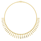 Sparkles Aira Emerald Cascade Diamond Necklace