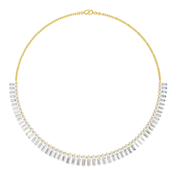 Sparkles Regal Baguette Bloom Diamond Necklace