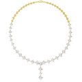 Sparkles Princess-Cut Diamond Linear Necklace