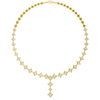 Sparkles Princess-Cut Diamond Linear Necklace