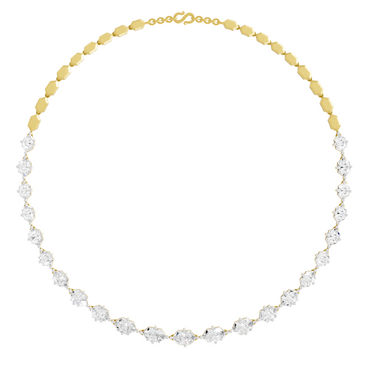 Sparkles Aura Bloom Hexa Diamond Necklace