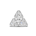0.08 Carat Lab Grown Diamond The Trinity Stud Nosepin | 14K Rose Gold (Screw)