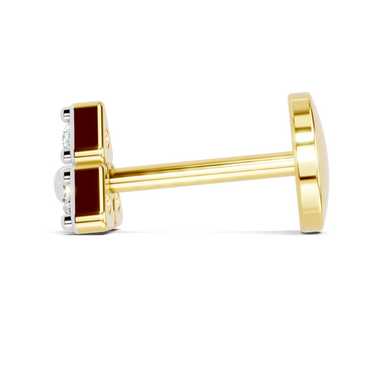 0.08 Carat Lab Grown Diamond The Trinity Stud Nosepin | 14K Yellow Gold (Screw)
