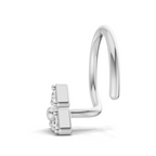 0.08 Carat Lab Grown Diamond The Trinity Stud Nosepin | 14K White Gold (Wire)
