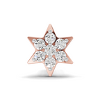0.11 Carat Lab Grown Diamond StarFlare Nosepin | 14K Rose Gold (Screw)