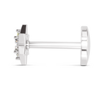 0.03 Carat Lab Grown Diamond Star Flatback Nosepin | 14K White Gold (Screw)