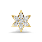 0.03 Carat Lab Grown Diamond Star Flatback Nosepin | 14K Yellow Gold (Screw)