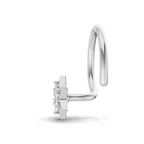 0.03 Carat Lab Grown Diamond Star Flatback Nosepin | 14K White Gold (Wire)
