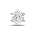 0.05 Carat Lab Grown Diamond Solitaire Flat-Back Labret Nosepin | 14K Yellow Gold (Screw)