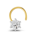 0.05 Carat Lab Grown Diamond Solitaire Flat-Back Labret Nosepin | 14K Yellow Gold (Wire)