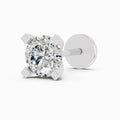 0.35 Carat Round Shape 4 Prong Solitaire Diamond Nose Pin | 14K White Gold-Screw