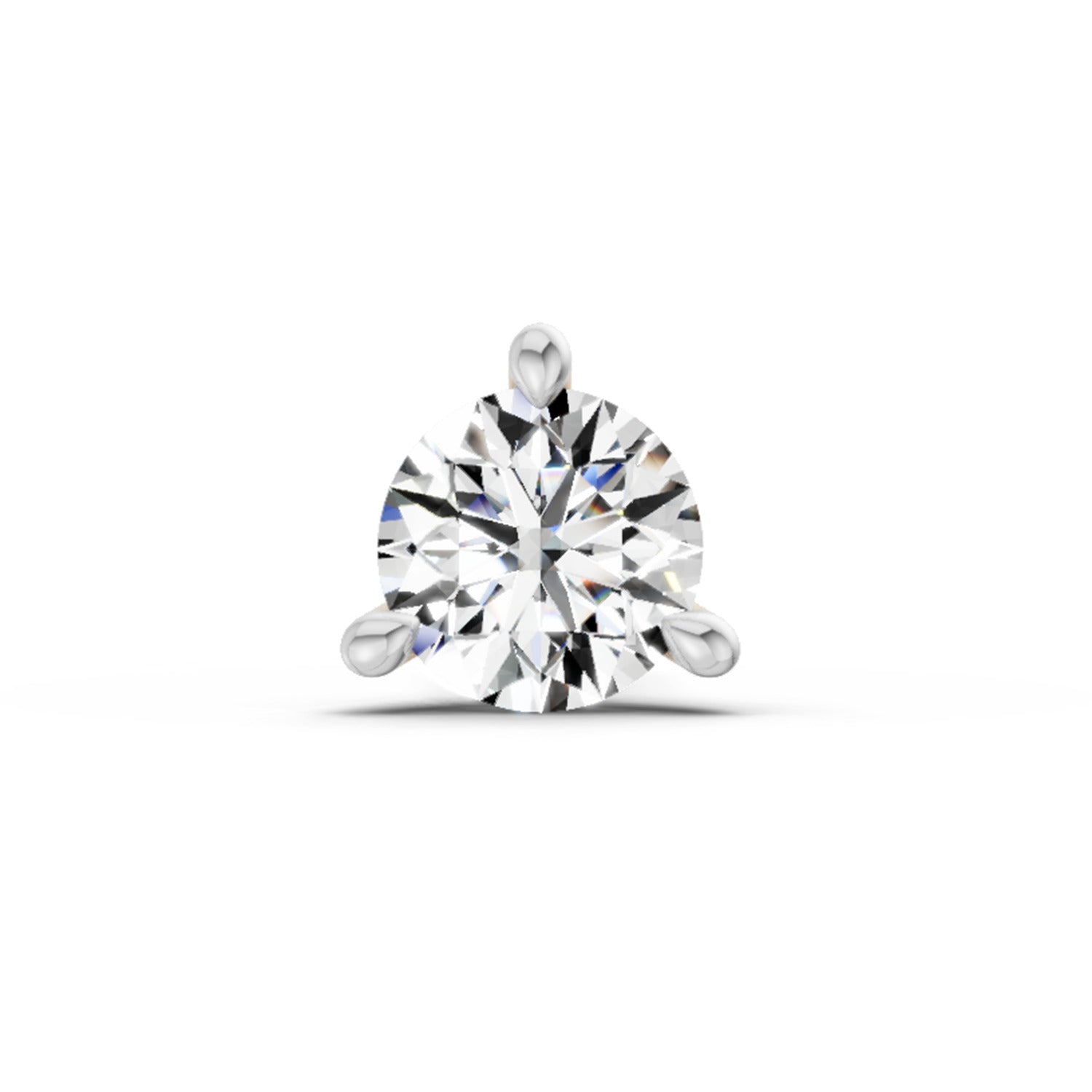 0.50 Ct Solitaire Round Shape Diamond Nose Pin | 14K Rose Gold