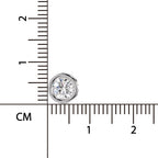 0.50 Carat Round Shape Bezel Solitaire Diamond Nose Pin | 14K Yellow Gold -Screw