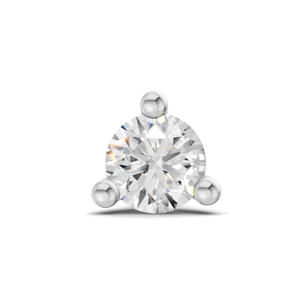 0.15 Carat Lab Grown Diamond Aurora Solitaire Nosepin | 14K Rose Gold (Screw)