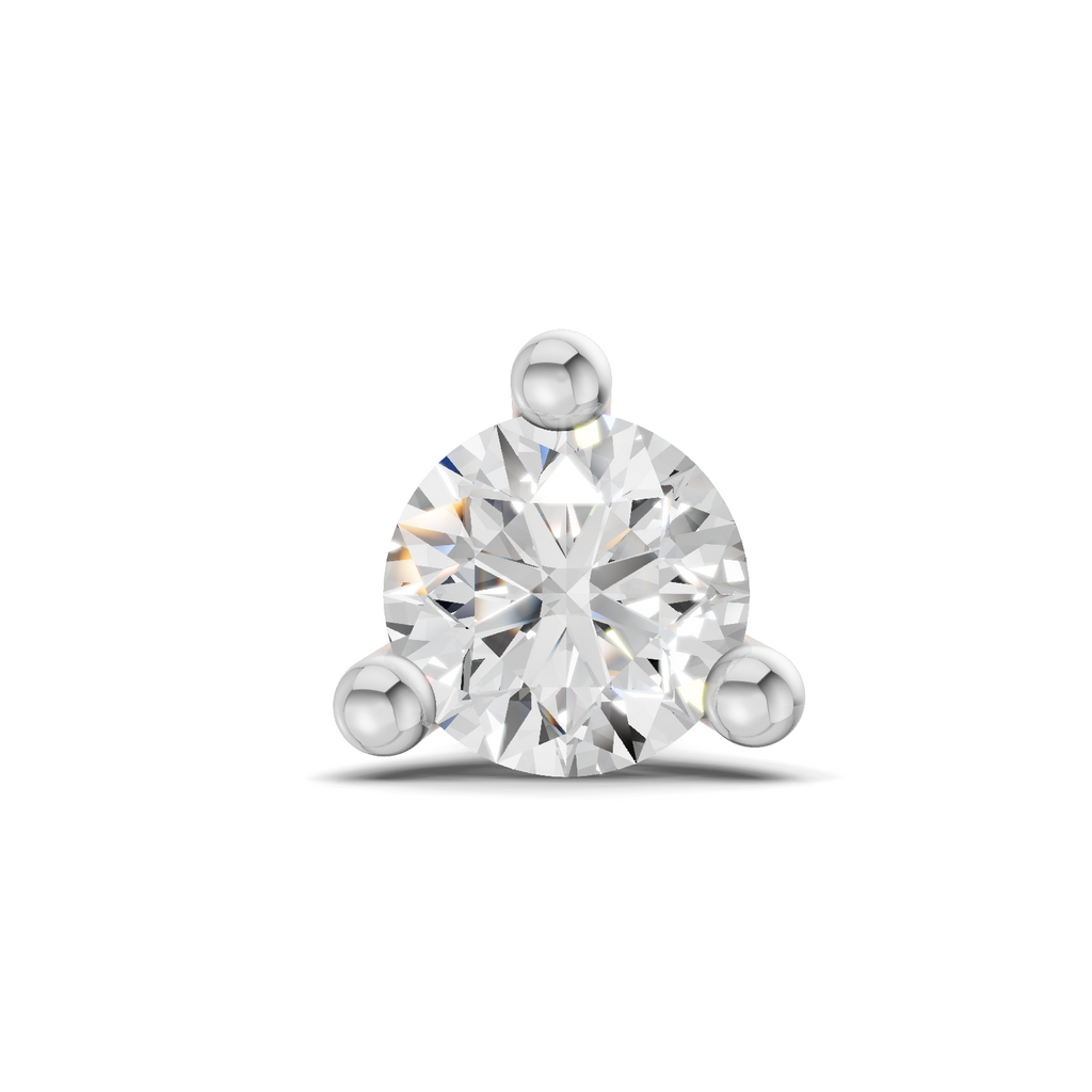 0.15 Carat Lab Grown Diamond Aurora Solitaire Nosepin | 14K Yellow Gold (Screw)