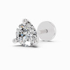 0.21 Carat Round Shape 3 Prong Solitaire Diamond Nose Pin | 14K Yellow Gold-Screw