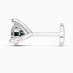0.21 Carat Round Shape 3 Prong Solitaire Diamond Nose Pin | 14K Yellow Gold-Screw