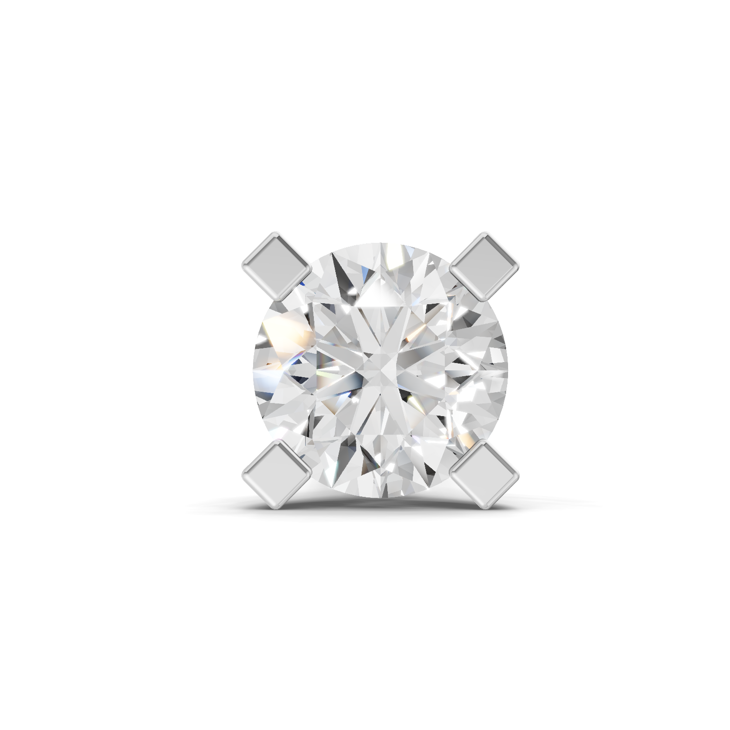 0.15 Carat Lab Grown Diamond classic crown Nosepin | 14K Rose Gold (Screw)