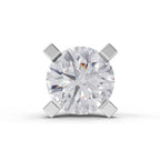 0.21 Carat Round Shape 4 Prong Solitaire Diamond Nose Pin | 14K Yellow Gold-Screw