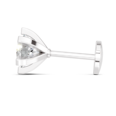 0.21 Carat Lab Grown Diamond classic 6-Prong Solitaire Nosepin | 14K White Gold (Screw)