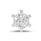 0.21 Carat Lab Grown Diamond classic 6-Prong Solitaire Nosepin | 14K White Gold (Screw)