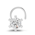 0.21 Carat Lab Grown Diamond classic 6-Prong Solitaire Nosepin | 14K White Gold (Wire)