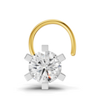 0.21 Carat Lab Grown Diamond classic 6-Prong Solitaire Nosepin | 14K Yellow Gold (Wire)