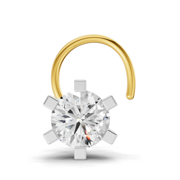 0.21 Carat Lab Grown Diamond classic 6-Prong Solitaire Nosepin | 14K Yellow Gold (Wire)