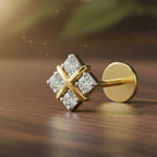 Floral Nosepin 0.06 Ct | 14Kt White Gold