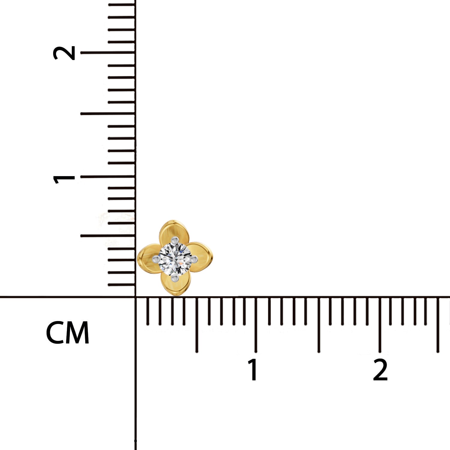 Solitaire Nosepin 0.13 Ct | 14Kt White Gold