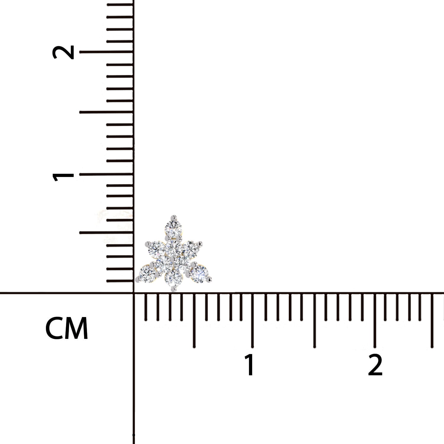 Floral Nosepin 0.11 Ct | 14Kt Yellow Gold
