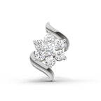 0.07 Ct Swirl Nose Pin Round Shape | 14K Yellow Gold