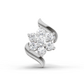 0.07 Ct Swirl Nose Pin Round Shape | 14K White Gold