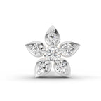0.06 Ct Floral Stud Round Shape Nose Pin | 14K Yellow Gold