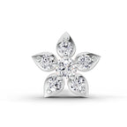 0.06 Ct Floral Stud Round Shape Nose Pin | 14K Yellow Gold