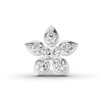 0.06 Ct Floral Stud Round Shape Nose Pin | 14K Yellow Gold