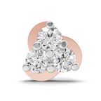 0.23 Carat Round Shape floral cluster Diamond Nose Pin | 14K Yellow Gold-Screw