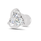 0.23 Carat Round Shape floral cluster Diamond Nose Pin | 14K Yellow Gold-Screw