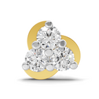 0.23 Carat Round Shape floral cluster Diamond Nose Pin | 14K Yellow Gold-Screw