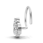 0.23 Carat Round Shape floral cluster Diamond Nose Pin | 14K Yellow Gold