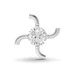 0.5 Carat Round Shape Diamond Nose Pin | 14K Yellow Gold-Screw