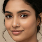 0.5 Carat Round Shape Diamond Nose Pin | 14K Yellow Gold