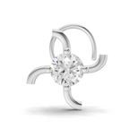 0.5 Carat Round Shape Diamond Nose Pin | 14K Yellow Gold