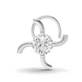 0.5 Carat Round Shape Diamond Nose Pin | 14K White Gold