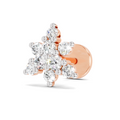 0.17 Carat Round Shape Twinkle Diamond Nose Pin | 14K Rose Gold-Screw